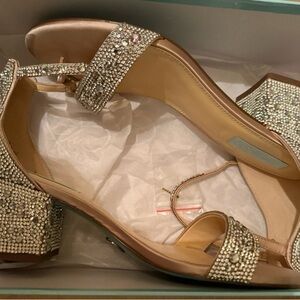 Betsey Johnson Silver Rhinestone Heels